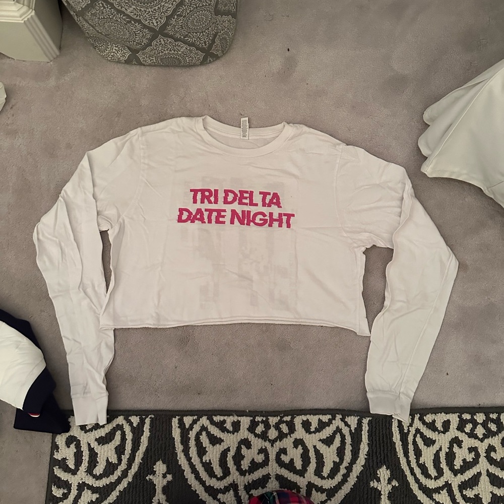 Tri Delta Date Night Cropped Long Sleeve